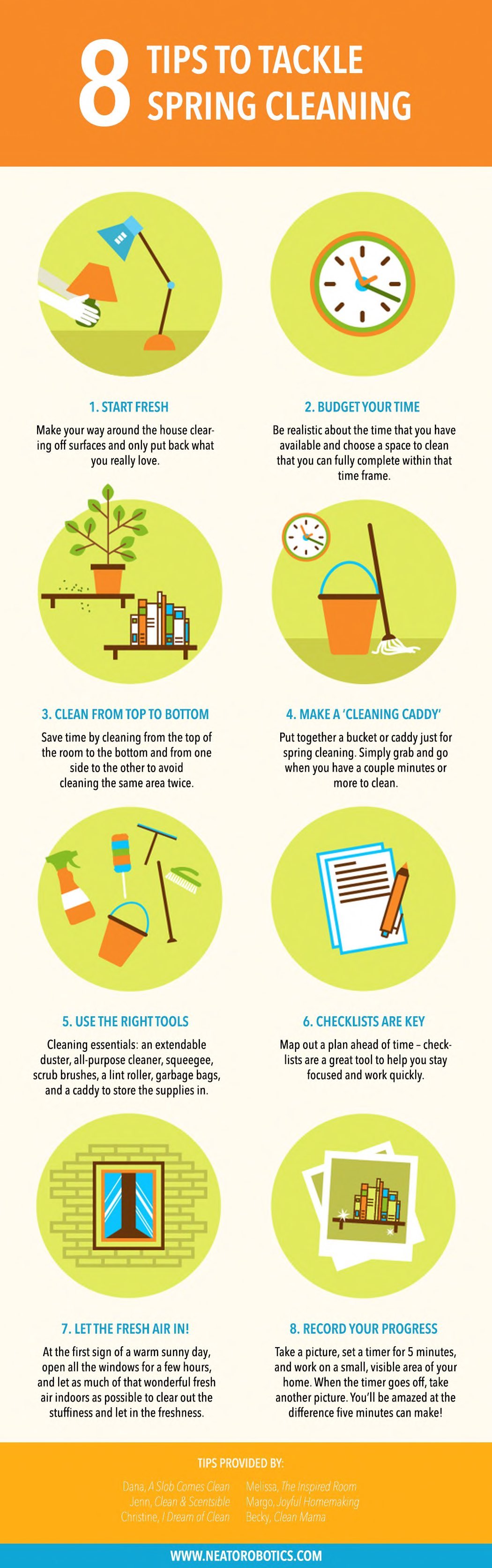 8 Tips To Tackle Spring Cleaning [Infographic]
